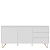 Wohnen Sideboards<Weißes Sideboard 150cm mit Haarnadel Beinen - Donny