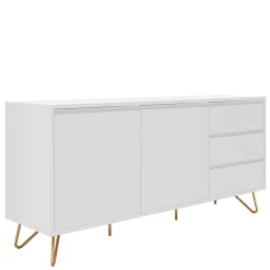 Wohnen Sideboards<Weißes Sideboard 150cm mit Haarnadel Beinen - Donny