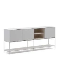 Wohnen Sideboards<Weißes Sideboard in halboffenem Design - Dresconio