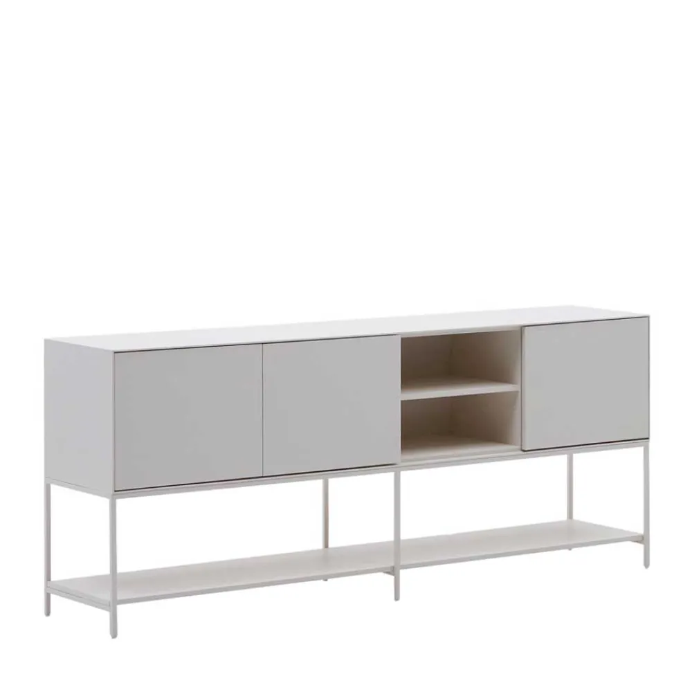 Wohnen Sideboards<Weißes Sideboard in halboffenem Design - Dresconio