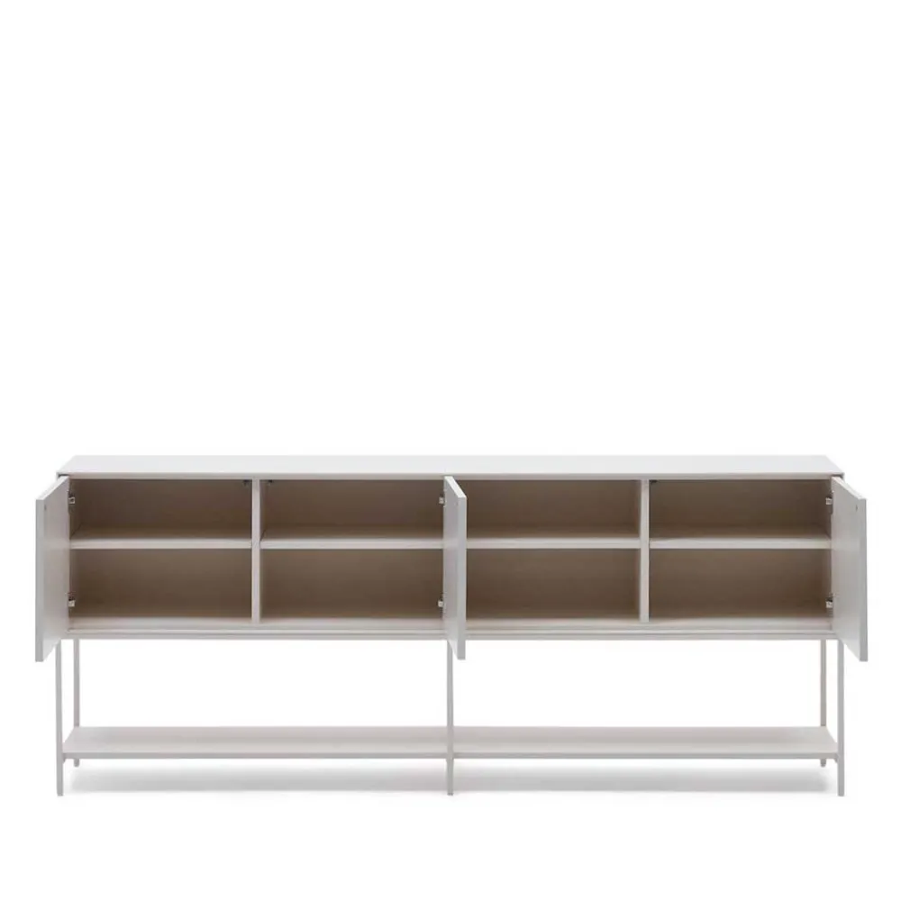 Wohnen Sideboards<Weißes Sideboard in halboffenem Design - Dresconio