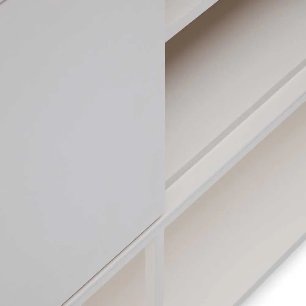 Wohnen Sideboards<Weißes Sideboard in halboffenem Design - Dresconio