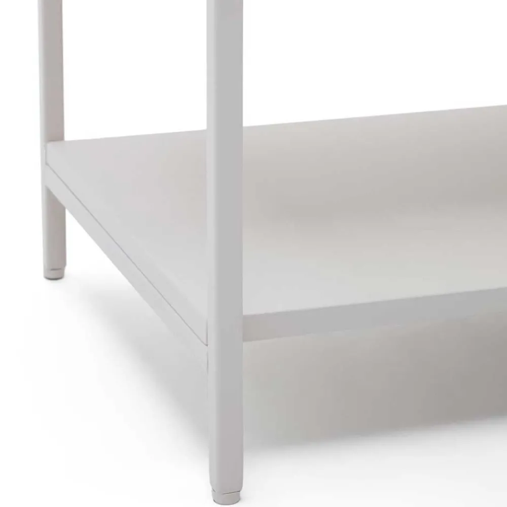 Wohnen Sideboards<Weißes Sideboard in halboffenem Design - Dresconio
