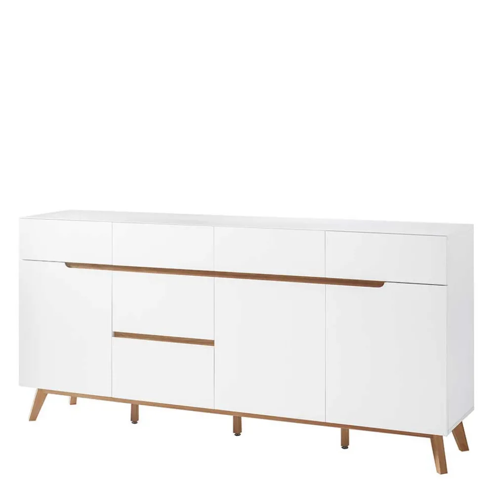 Wohnen Sideboards<Weißes Sideboard Maiky mit Griffmulden