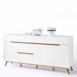 Wohnen Sideboards<Weißes Sideboard Maiky mit Griffmulden
