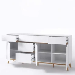 Wohnen Sideboards<Weißes Sideboard Maiky mit Griffmulden