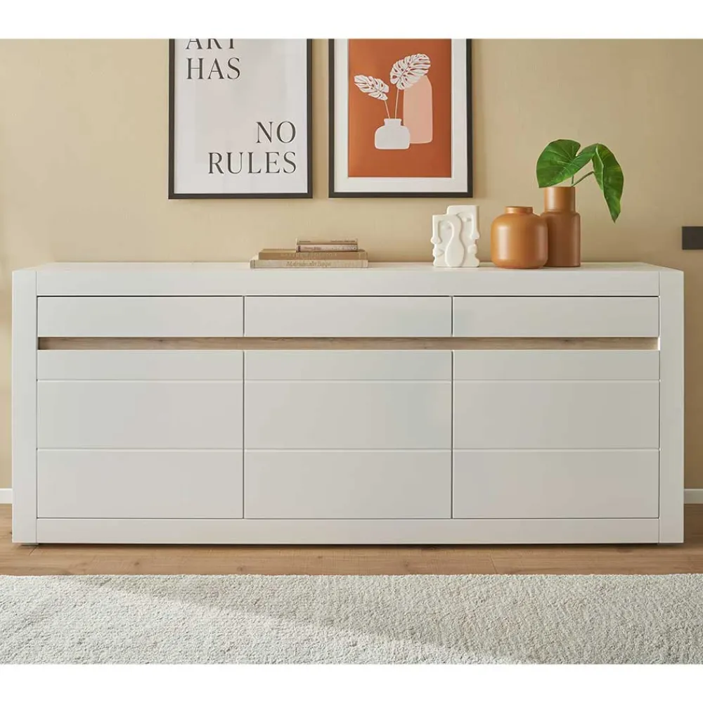 Wohnen Sideboards<Weißes Sideboard mit 217 cm Breite - Ilana