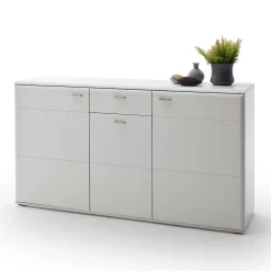Wohnen Sideboards<Weißes Sideboard mit Sockelgestell - Hazime