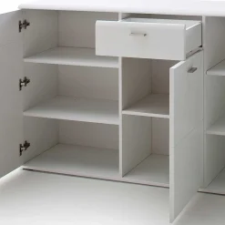 Wohnen Sideboards<Weißes Sideboard mit Sockelgestell - Hazime