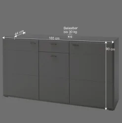 Wohnen Sideboards<Weißes Sideboard mit Sockelgestell - Hazime