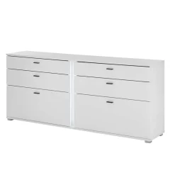 Wohnen Sideboards<Weißes Sideboard mit vier Schubladen und zwei Klappen - Tirol