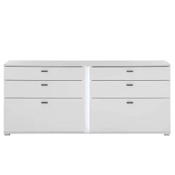 Wohnen Sideboards<Weißes Sideboard mit vier Schubladen und zwei Klappen - Tirol