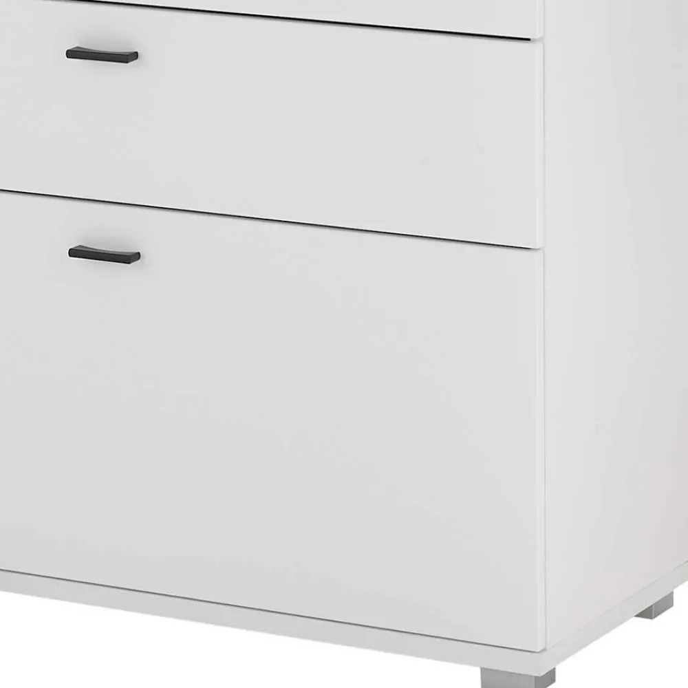 Wohnen Sideboards<Weißes Sideboard mit vier Schubladen und zwei Klappen - Tirol