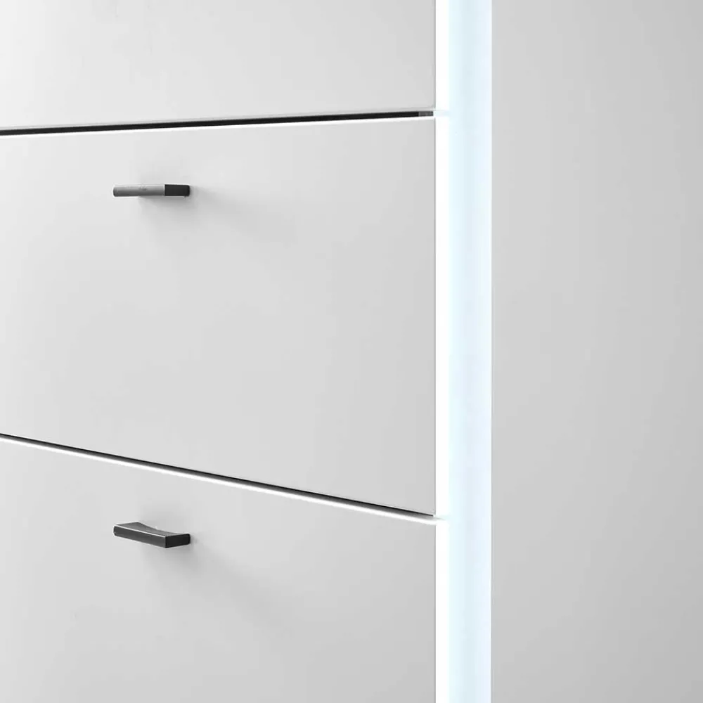 Wohnen Sideboards<Weißes Sideboard mit vier Schubladen und zwei Klappen - Tirol