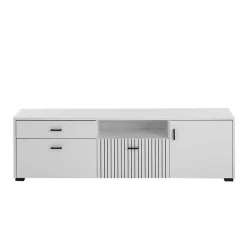 Wohnen Tv & Hifi-Möbel|Lowboards<Weißes TV Board 150 cm breit - Dualkos
