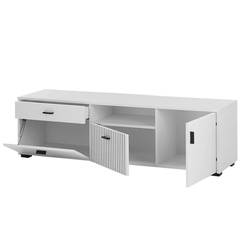 Wohnen Tv & Hifi-Möbel|Lowboards<Weißes TV Board 150 cm breit - Dualkos
