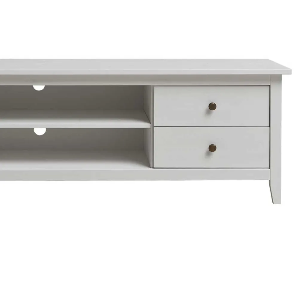 Wohnen Tv & Hifi-Möbel|Lowboards<Weißes TV Board im Landhausstil - Astinion