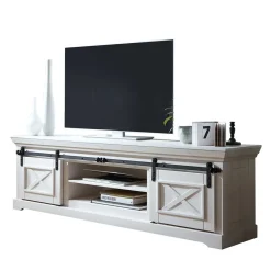 Wohnen Tv & Hifi-Möbel|Lowboards<Weißes TV Board im Modern Country Style - Kuito