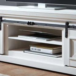 Wohnen Tv & Hifi-Möbel|Lowboards<Weißes TV Board im Modern Country Style - Kuito