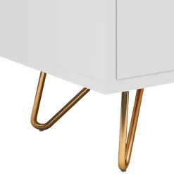 Wohnen Tv & Hifi-Möbel|Lowboards<Weißes TV Lowboard mit Klappe & Schublade - Marmore