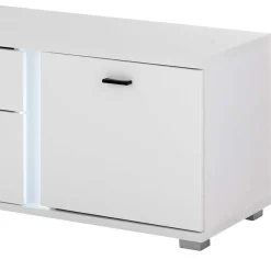 Wohnen Tv & Hifi-Möbel|Lowboards<Weißes TV-Board mit LED Beleuchtung - Tirol