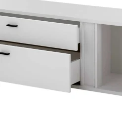 Wohnen Tv & Hifi-Möbel|Lowboards<Weißes TV-Board mit LED Beleuchtung - Tirol