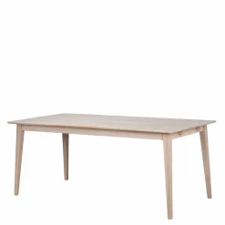 Wohnen Sitzgruppe<White Wash Eiche Essgruppe Retro - Pessoa (siebenteilig)