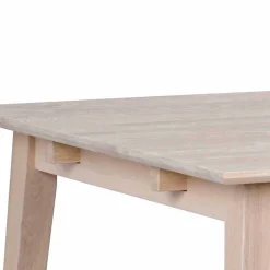 Wohnen Sitzgruppe<White Wash Eiche Essgruppe Retro - Pessoa (siebenteilig)