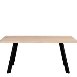 Wohnen Sitzgruppe<White Wash Eiche Tisch mit 4 Stühlen - Pulva (fünfteilig)