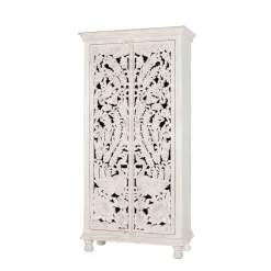 Wohnen Vitrinen<White Wash Schrank - dekoratives Design - Snake