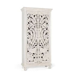 Wohnen Vitrinen<White Wash Schrank - dekoratives Design - Snake