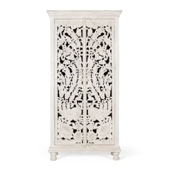Wohnen Vitrinen<White Wash Schrank - dekoratives Design - Snake