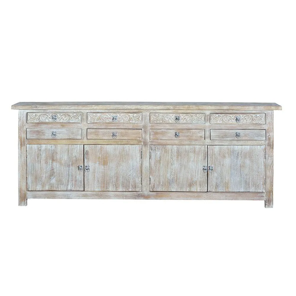 Wohnen Sideboards<White Wash Sideboard - Shabby Chic - Catlony