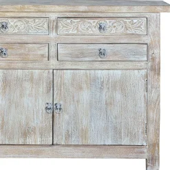 Wohnen Sideboards<White Wash Sideboard - Shabby Chic - Catlony
