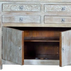 Wohnen Sideboards<White Wash Sideboard - Shabby Chic - Catlony