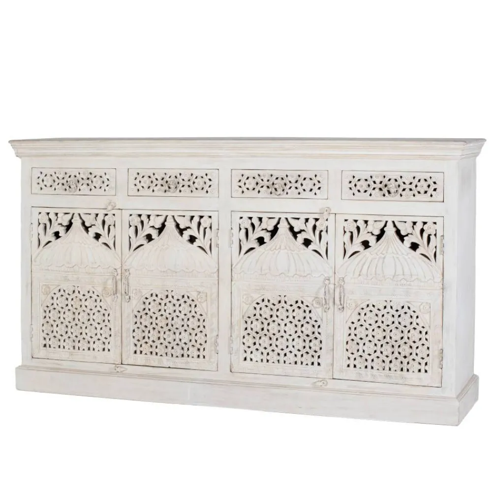 Wohnen Sideboards<White Wash Sideboard im orientalischen Stil - Capo