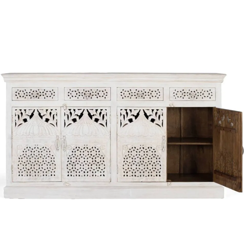 Wohnen Sideboards<White Wash Sideboard im orientalischen Stil - Capo