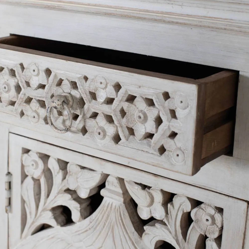 Wohnen Sideboards<White Wash Sideboard im orientalischen Stil - Capo