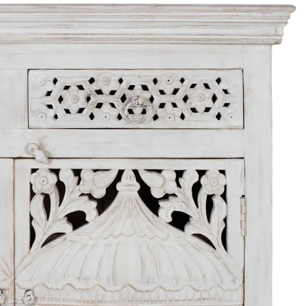 Wohnen Sideboards<White Wash Sideboard im orientalischen Stil - Capo