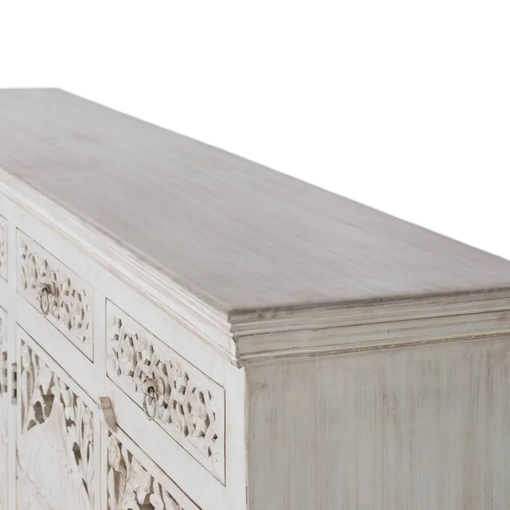 Wohnen Sideboards<White Wash Sideboard im orientalischen Stil - Capo