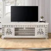 Wohnen Tv & Hifi-Möbel|Lowboards<White Wash TV Lowboard - dekoratives Design - Snake
