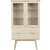 Wohnen Highboards|Vitrinen<White Wash Vitrine im Skandi Design - Pessoa