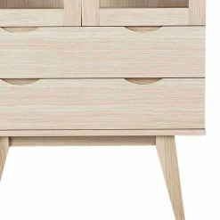 Wohnen Highboards|Vitrinen<White Wash Vitrine im Skandi Design - Pessoa