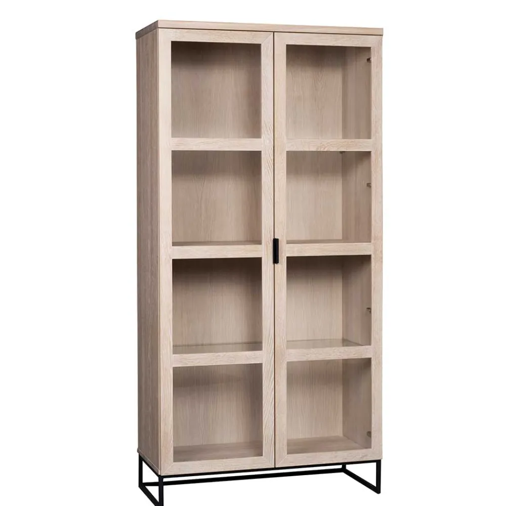 Wohnen Vitrinen<White Wash Vitrinenschrank modern - Myras
