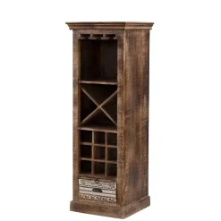 Wohnen Regale<White Wash Weinregal im Vintage Look - Paola