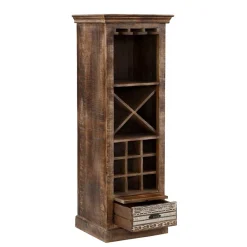 Wohnen Regale<White Wash Weinregal im Vintage Look - Paola