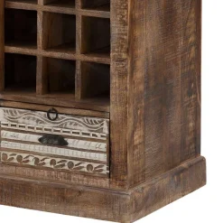 Wohnen Regale<White Wash Weinregal im Vintage Look - Paola