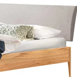 Wohnen Betten<Wildbuche Bett mit Polsterkopfteil - Liancos