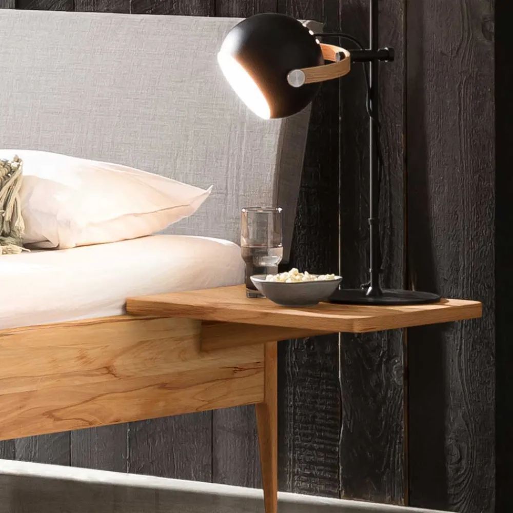 Wohnen Betten<Wildbuche Bett mit Polsterkopfteil - Liancos