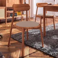 Wohnen Stühle<Wildbuche Stühle mit Polstersitz - Indrya (2er Set)